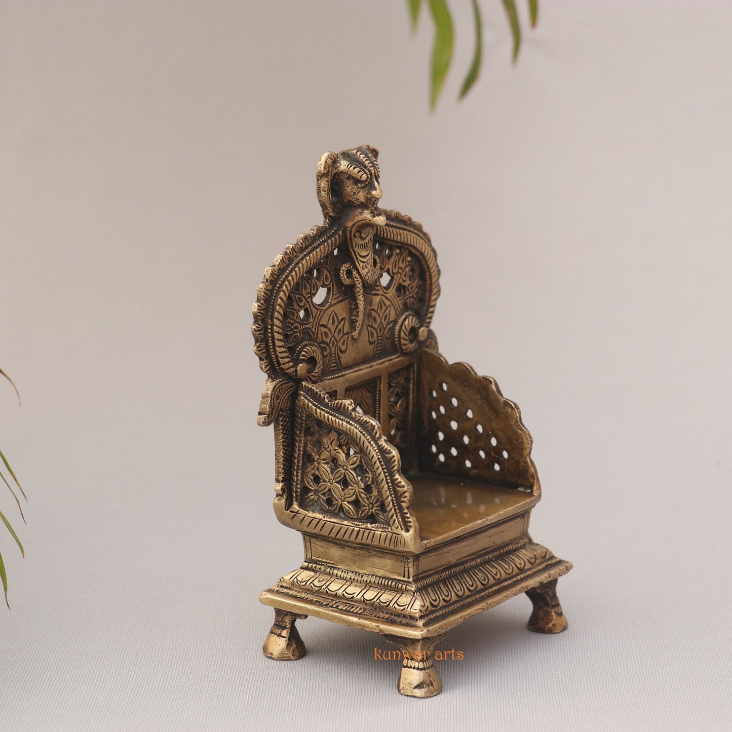 Brass Small Decorated Puja Temple Prabhavali