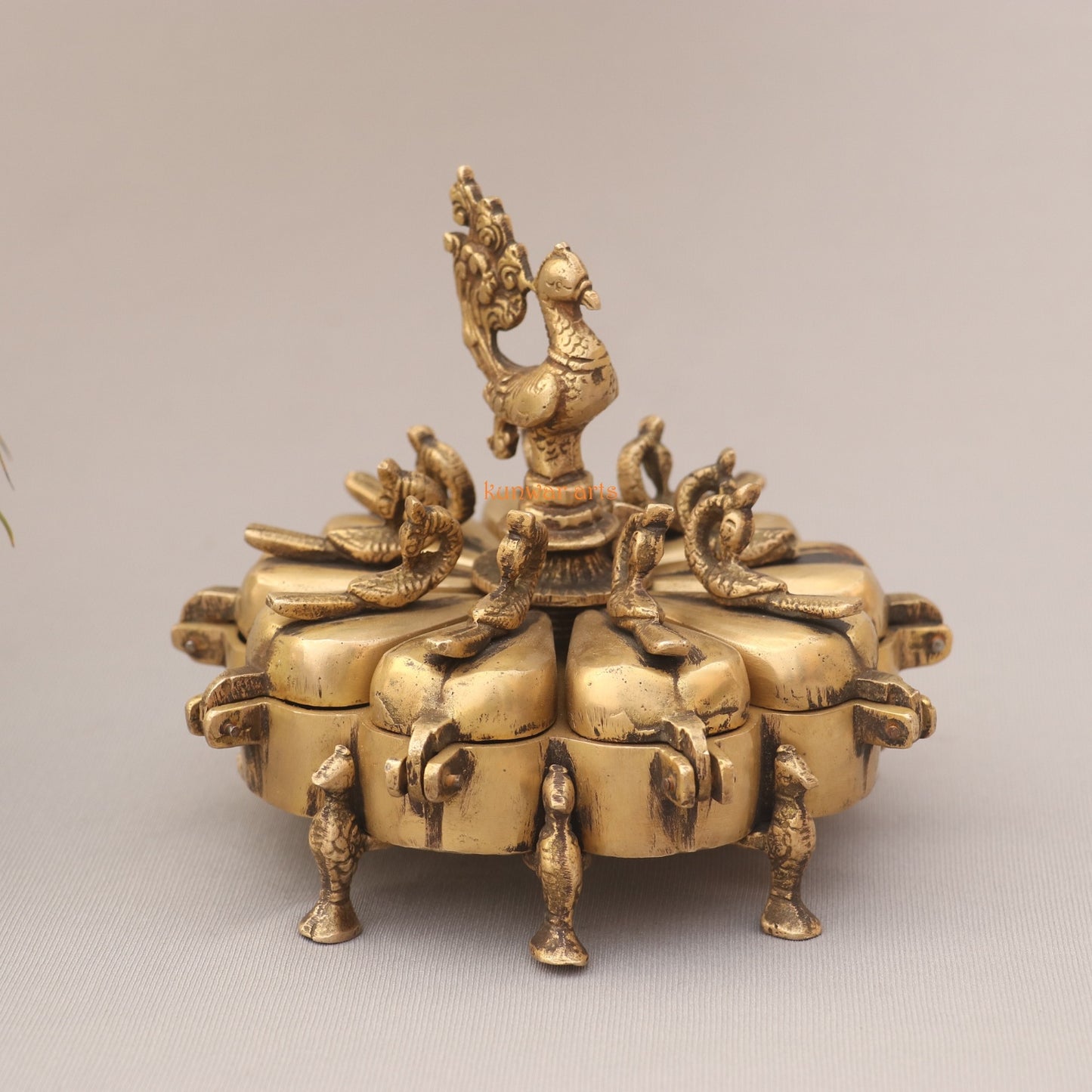 Brass Decorative Traditional Kumkum Box