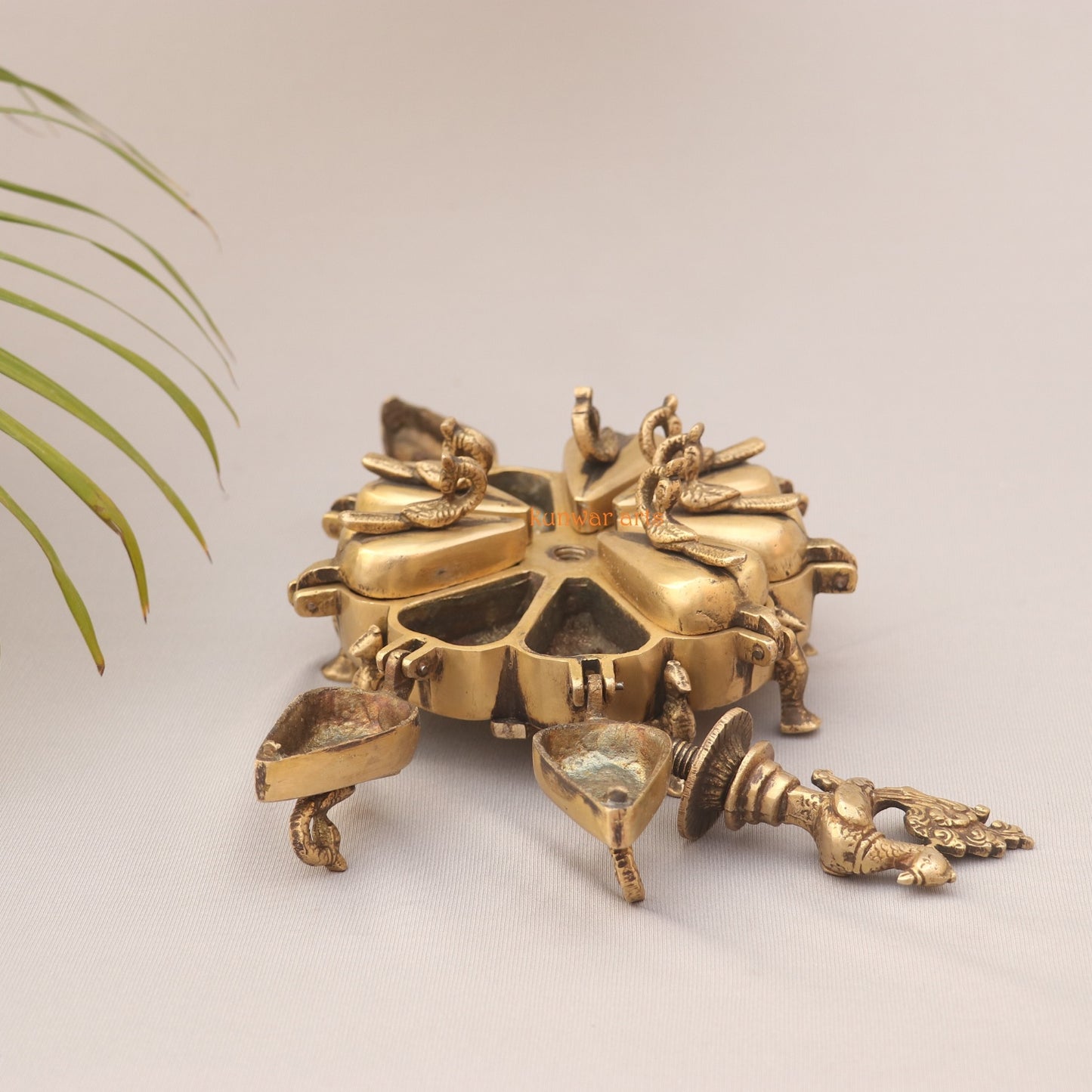 Brass Decorative Traditional Kumkum Box