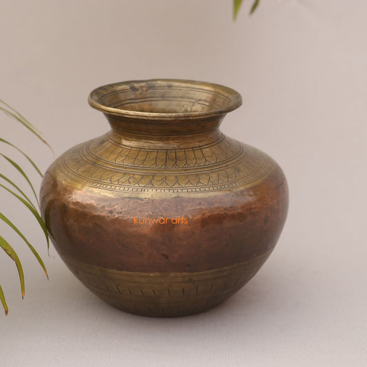 Copper Vintage Décor Carved Vase