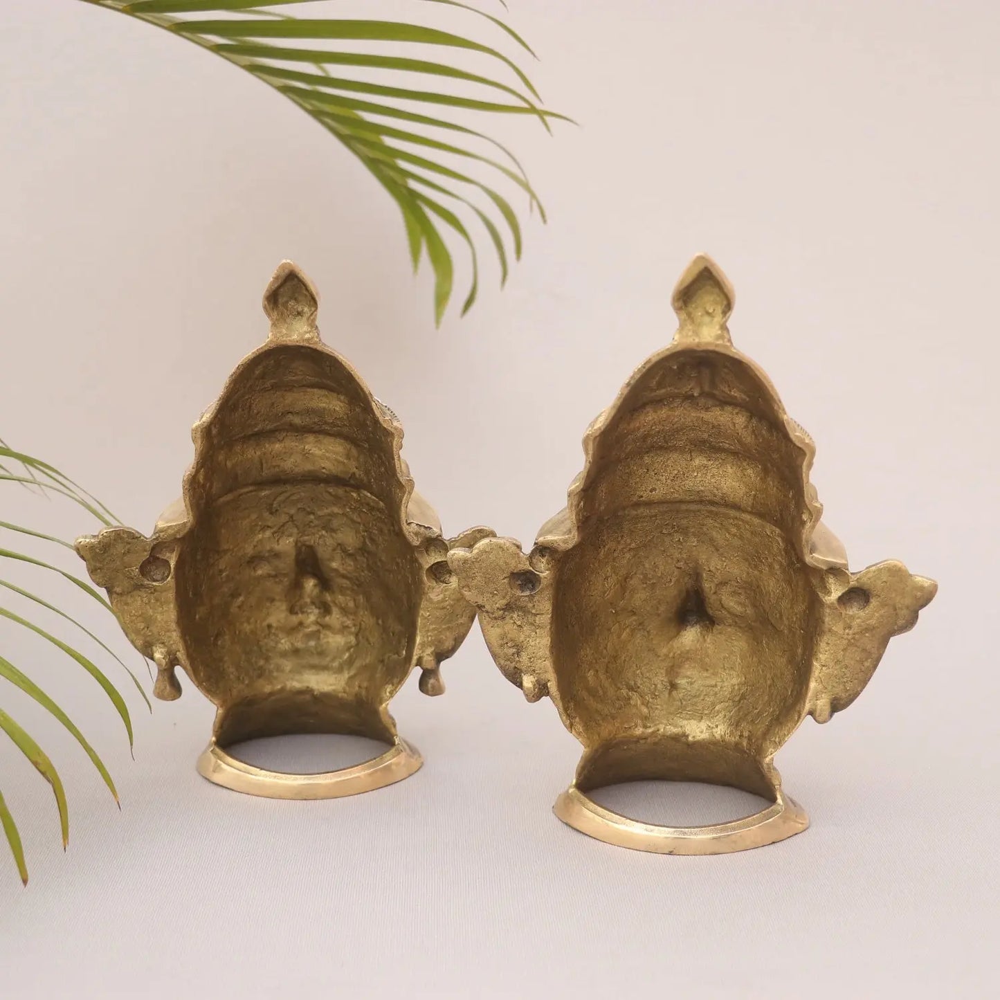 9.5" Superfine Brass Shiva Gauri Mukhlingam Face Mask kunwar arts