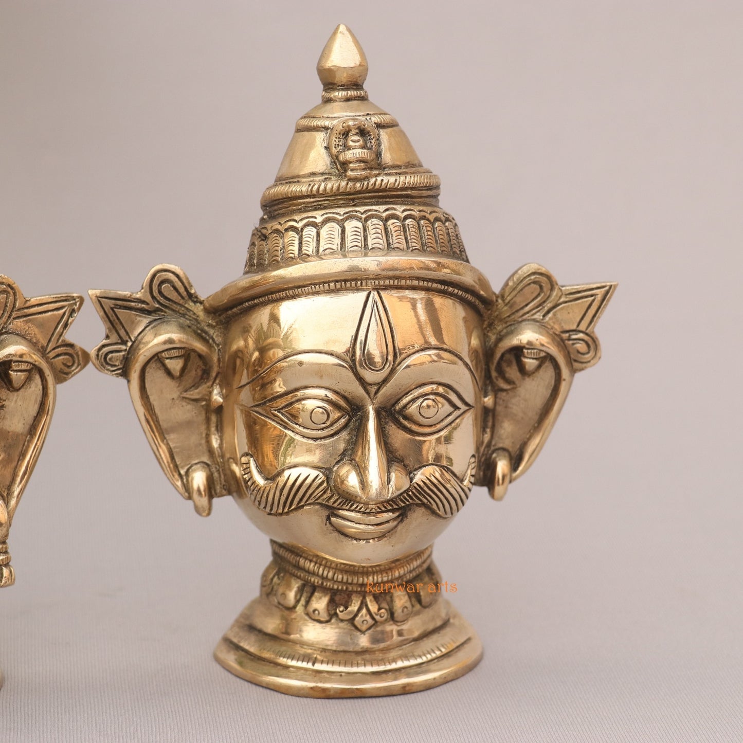Superfine Brass Shiva Gauri Mukhlingam Face Mask