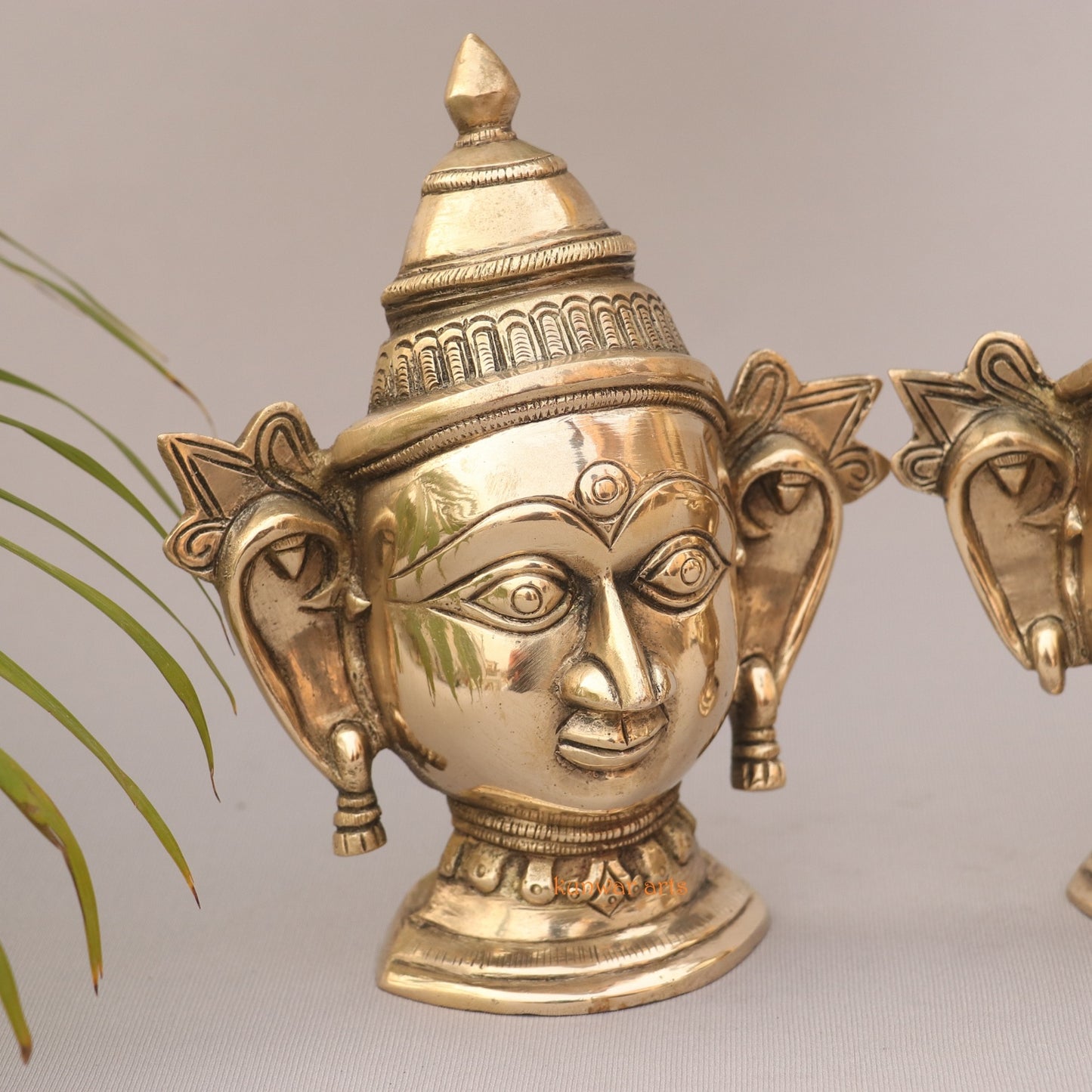 Superfine Brass Shiva Gauri Mukhlingam Face Mask