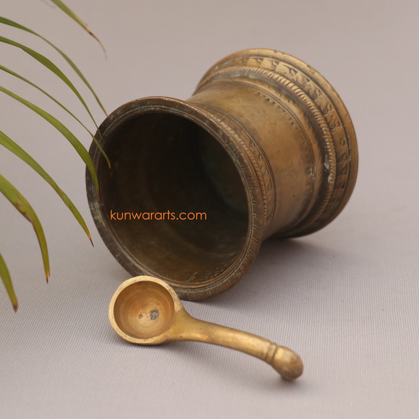 Brass Vintage Panjpathar (Pooja Article)