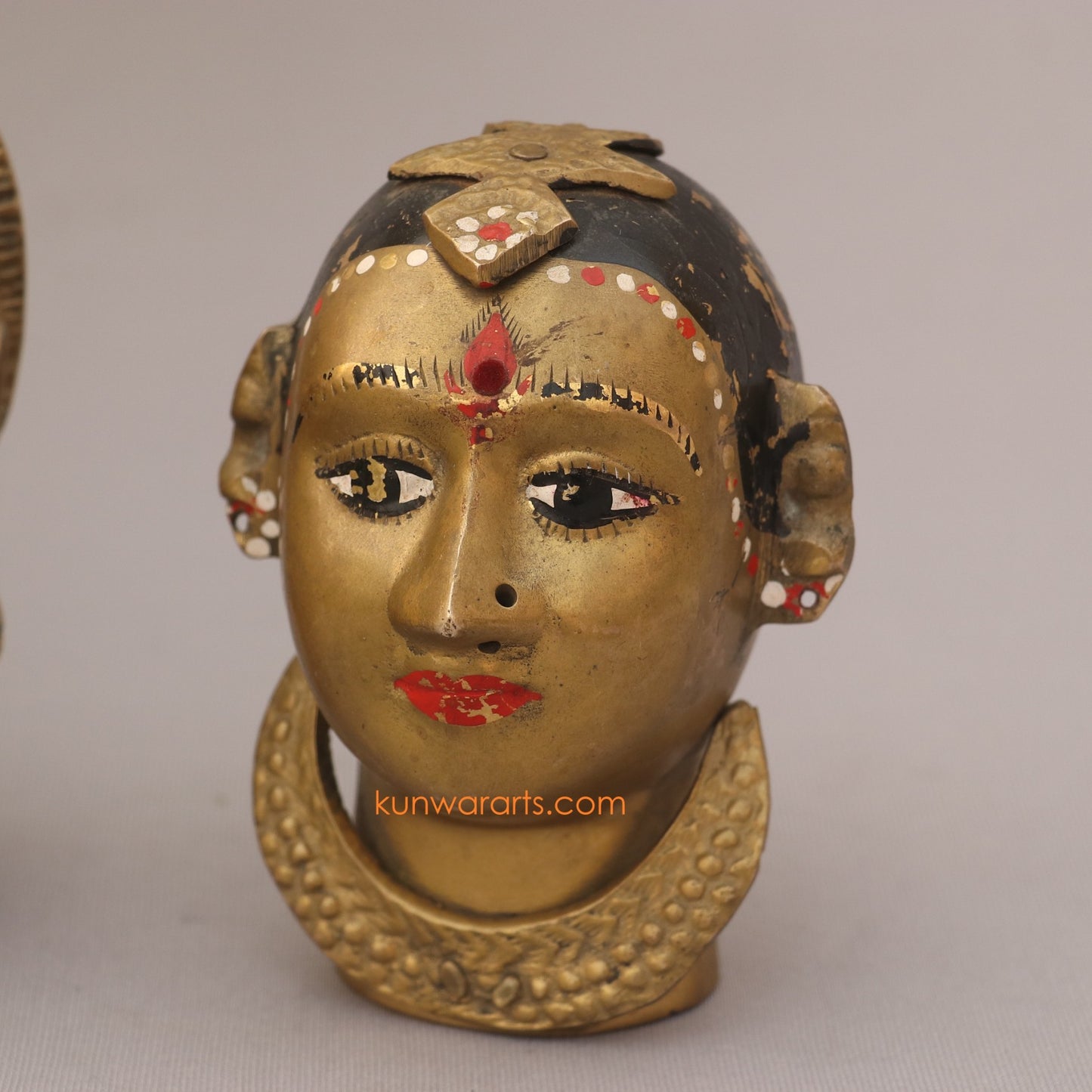 Brass Shiva Gauri Mukhlingam Head Table Décor