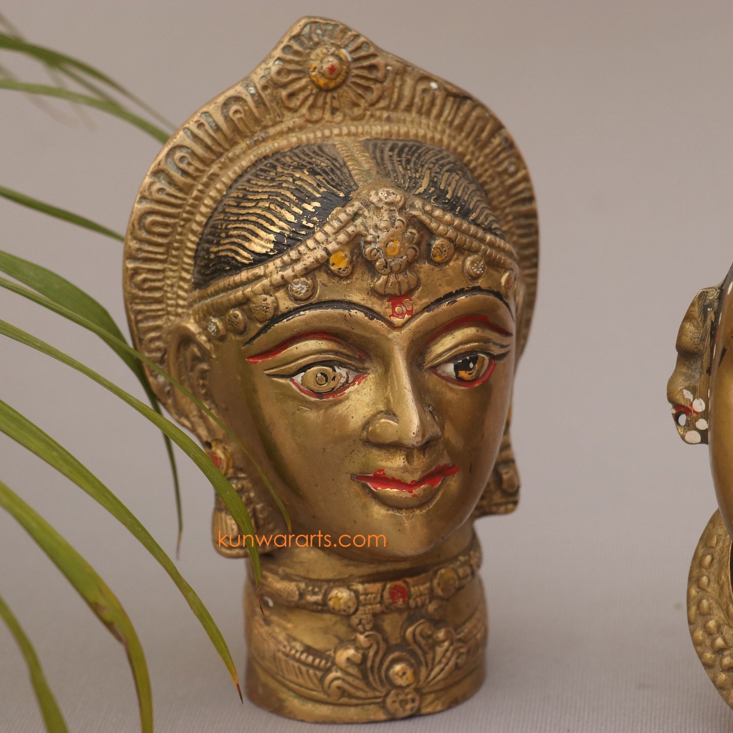 Brass Shiva Gauri Mukhlingam Head Table Décor