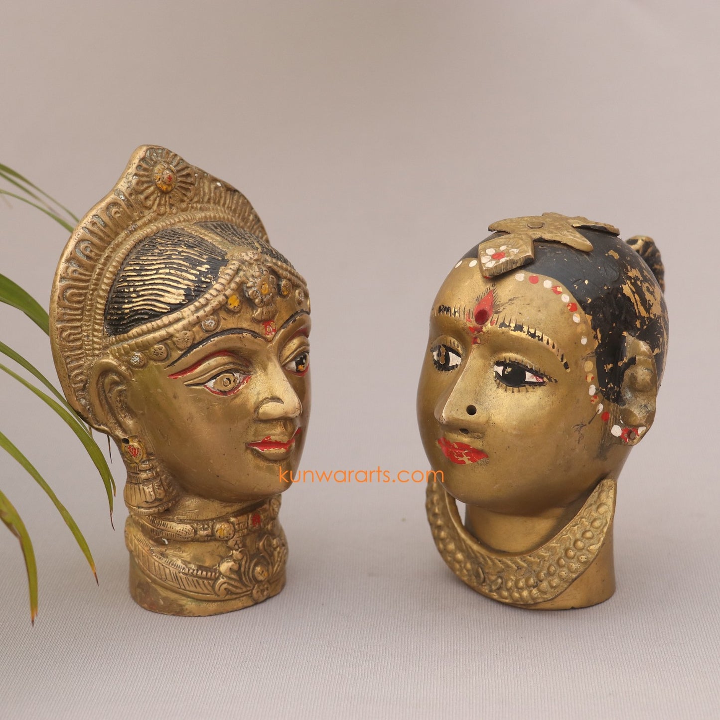 Brass Shiva Gauri Mukhlingam Head Table Décor