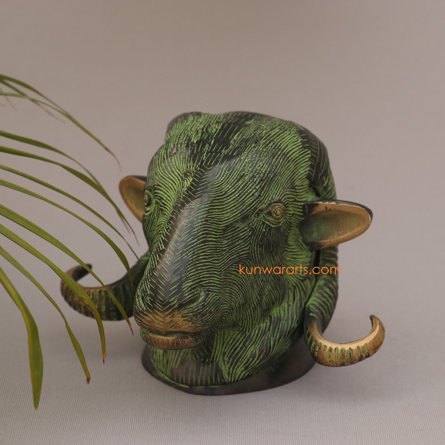 Brass Goat Head Corner Table Décor & Wall Hanging