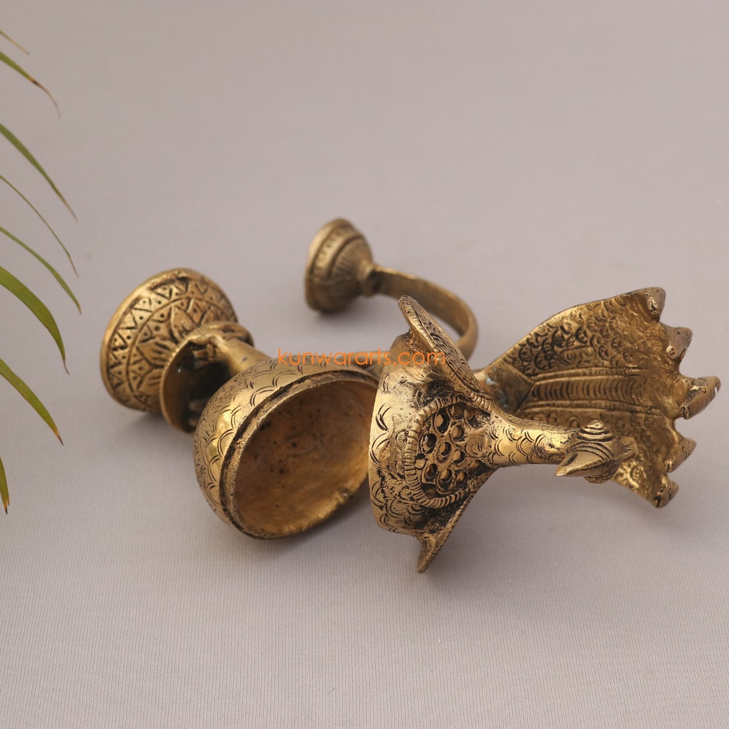 Brass Peacock Incense Burner Figurine