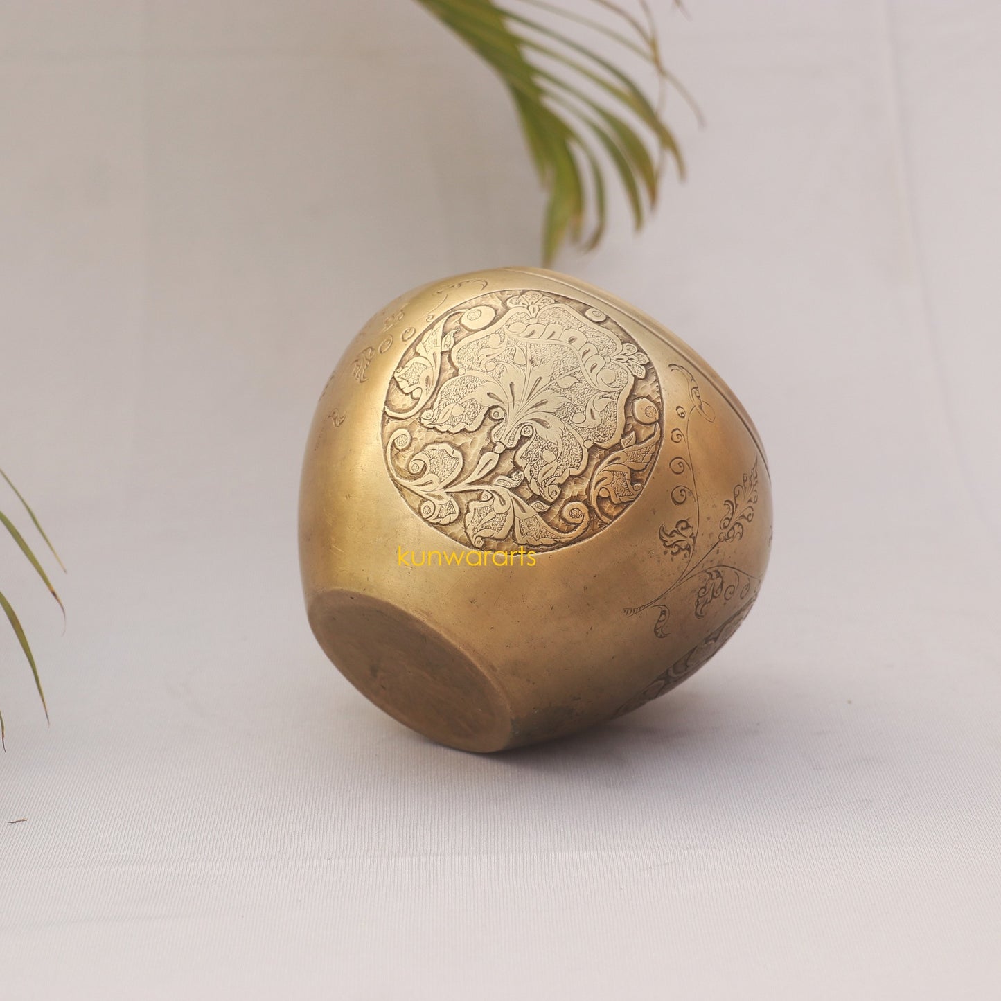 Brass Carving Decorative Vase 13 cm