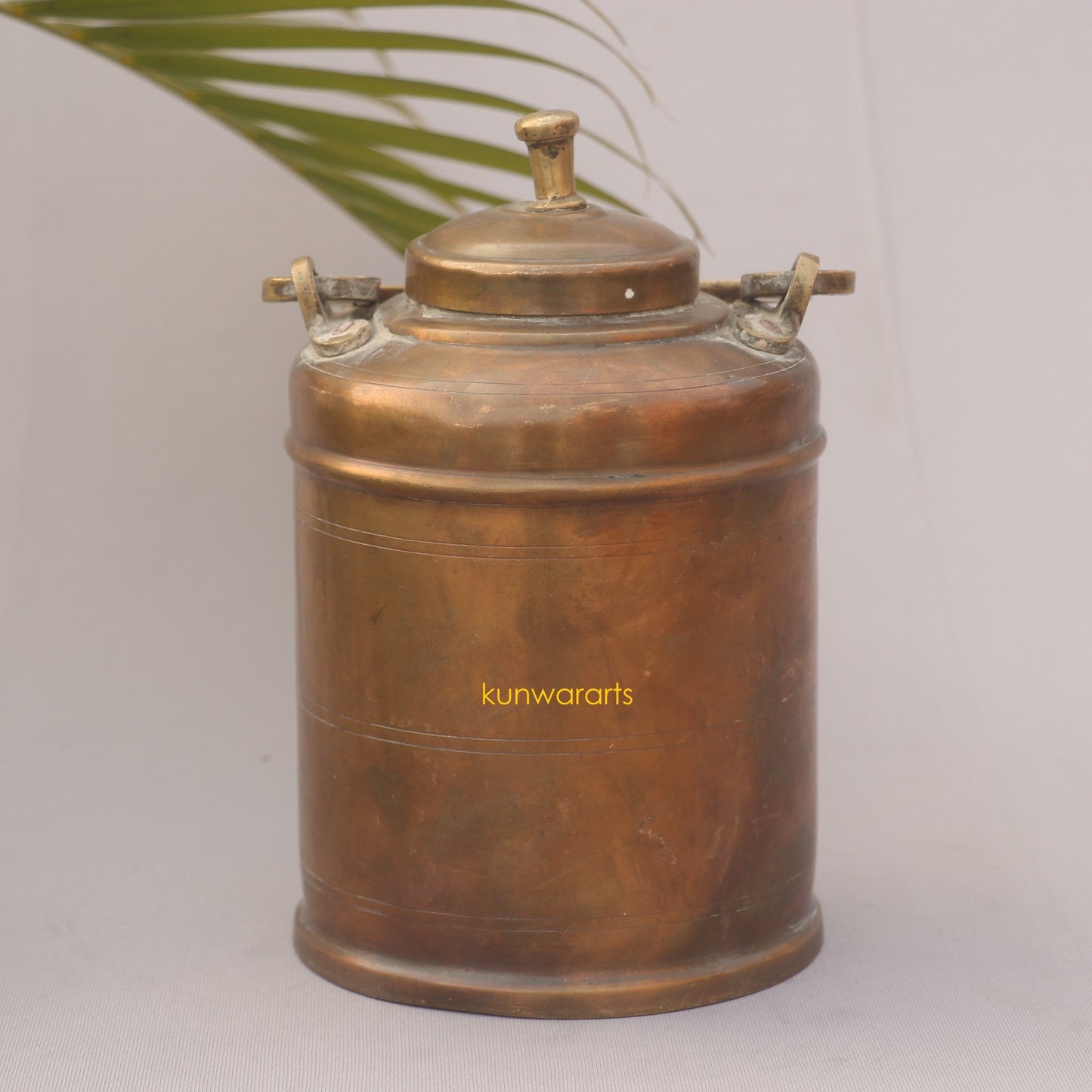 Brass Vintage Thooku Vessel Box 30 cm