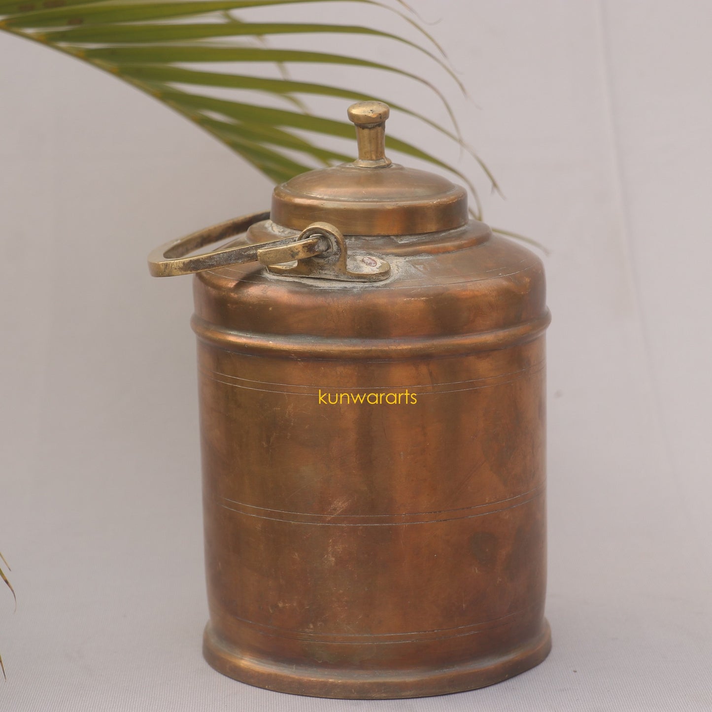 Brass Vintage Thooku Vessel Box 30 cm