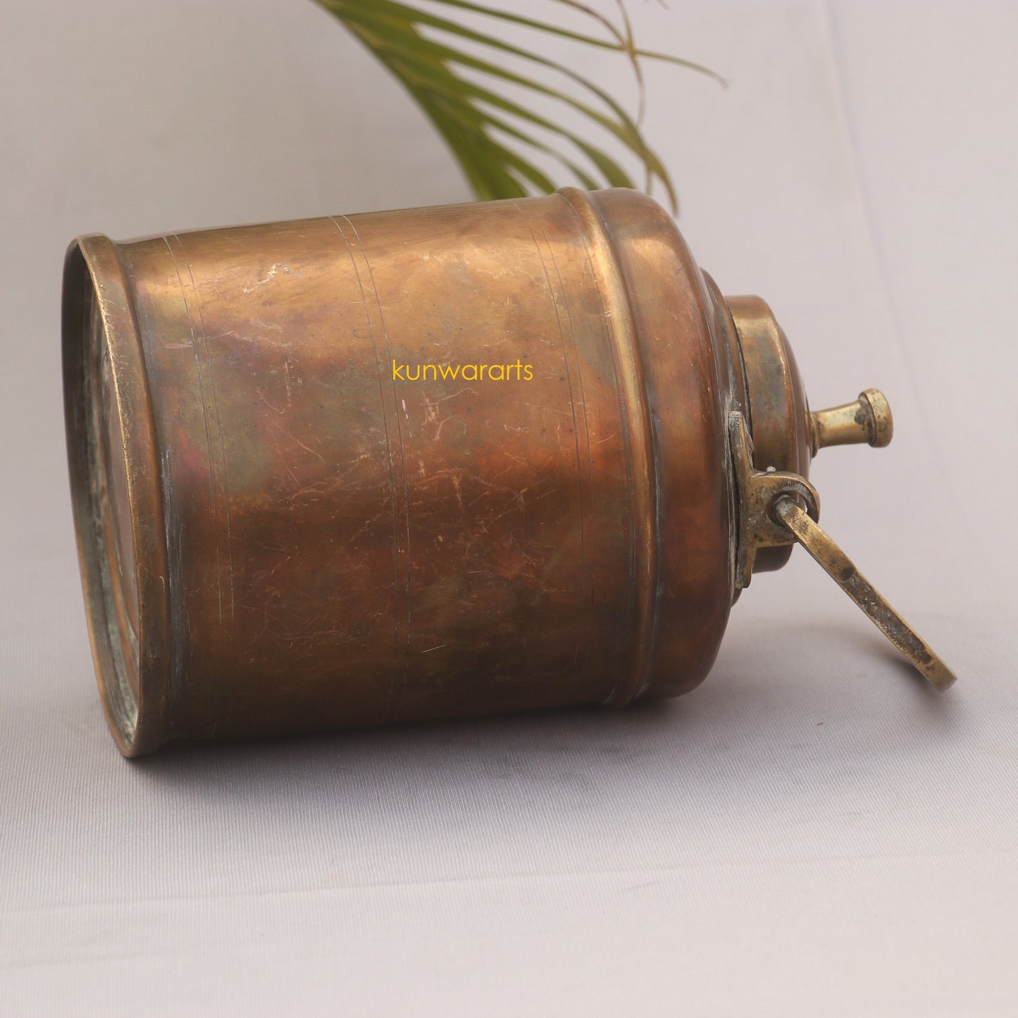 Brass Vintage Thooku Vessel Box 30 cm