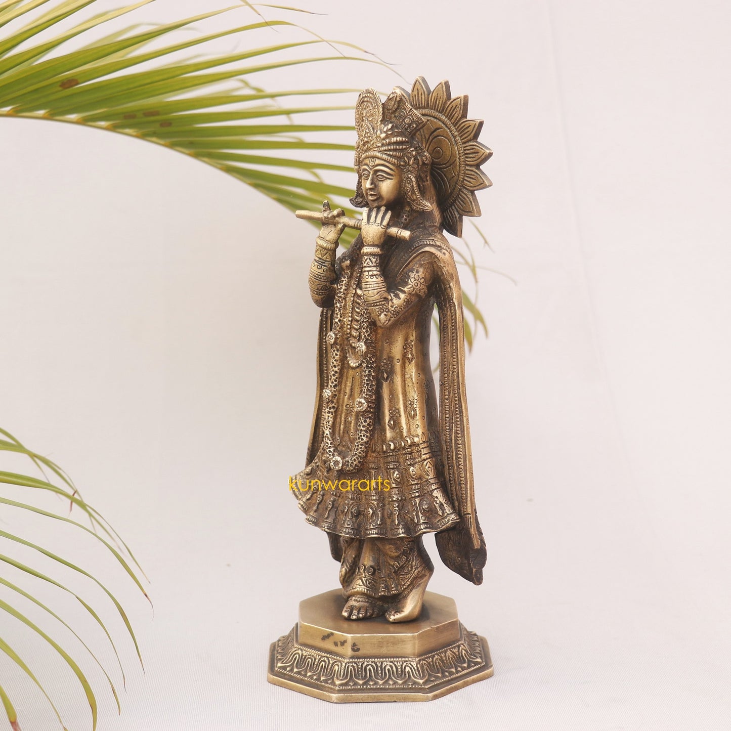 Brass Vintage Lord Krishna Idol 32 cm