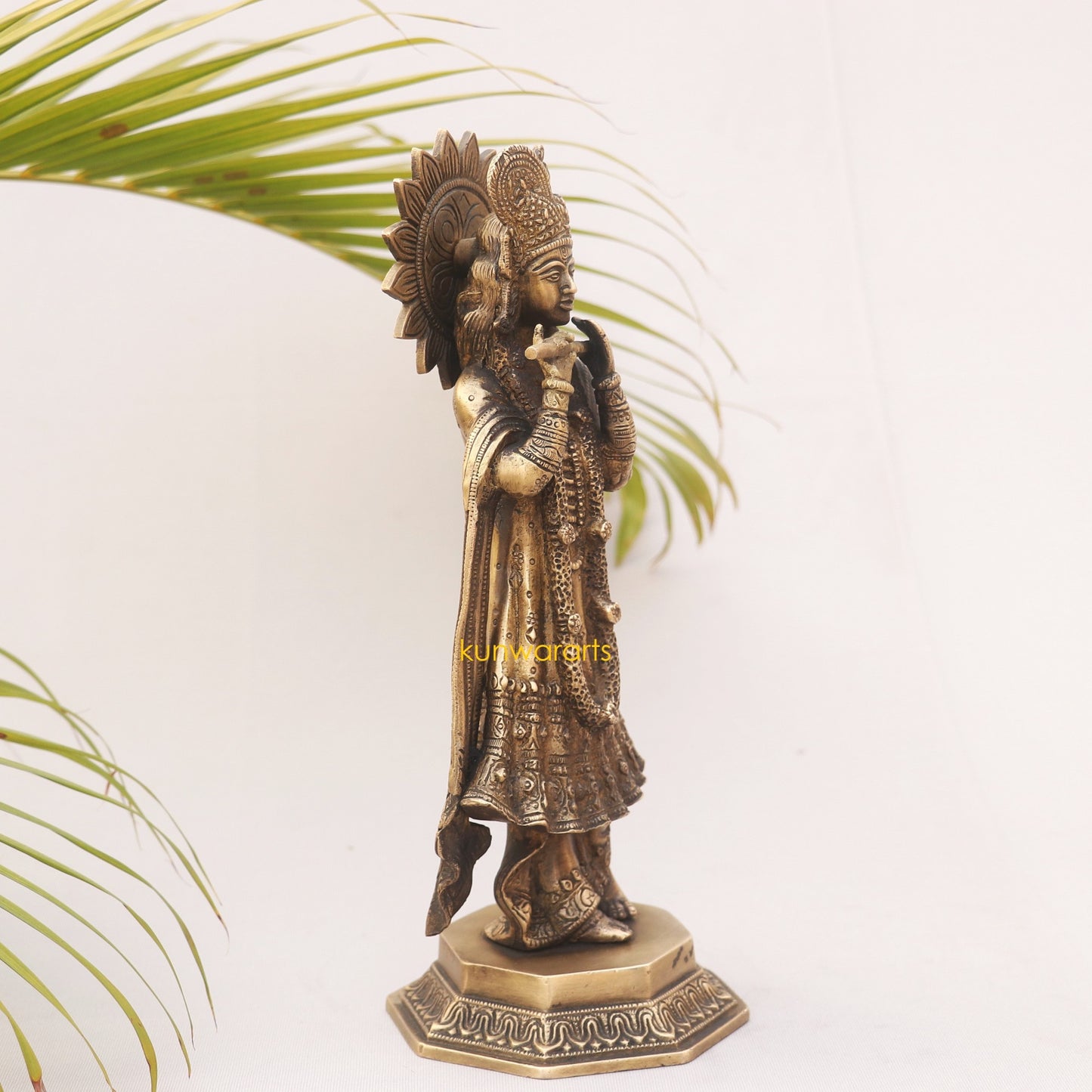 Brass Vintage Lord Krishna Idol 32 cm