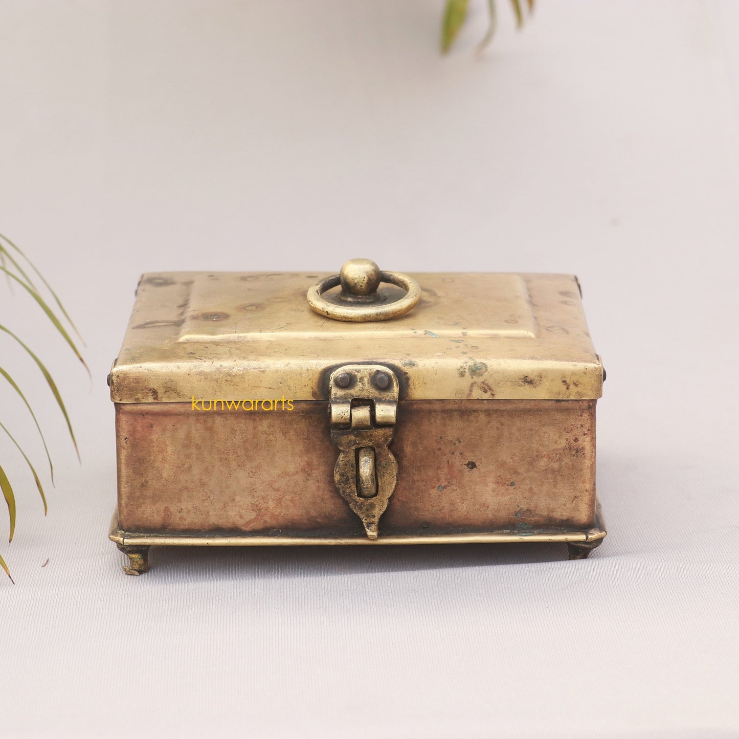 Brass Kitchen Original Indian Spice Storage Container Organizer, Home and Décor
