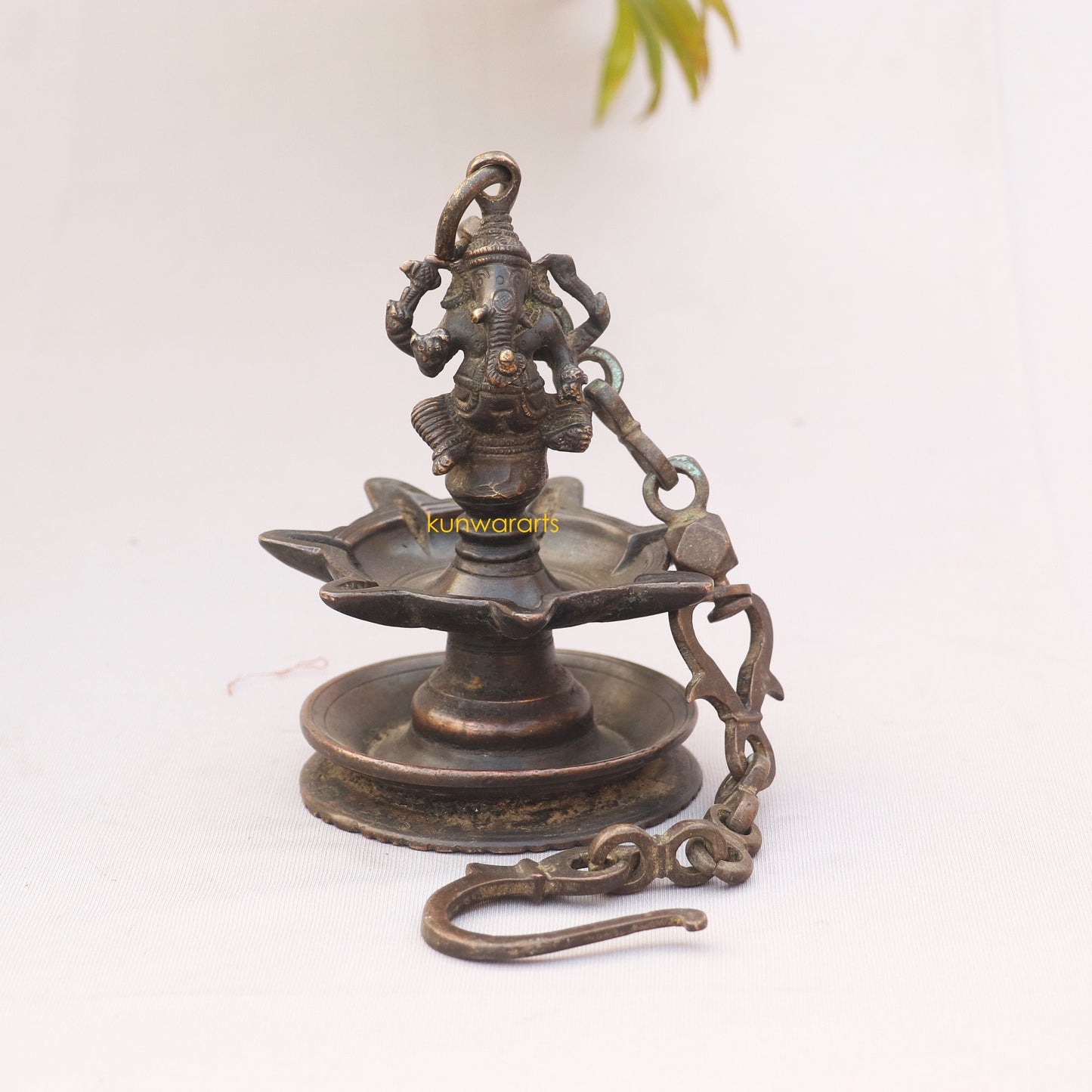 Brass Vintage Traditional Ganesh Oil Lamp