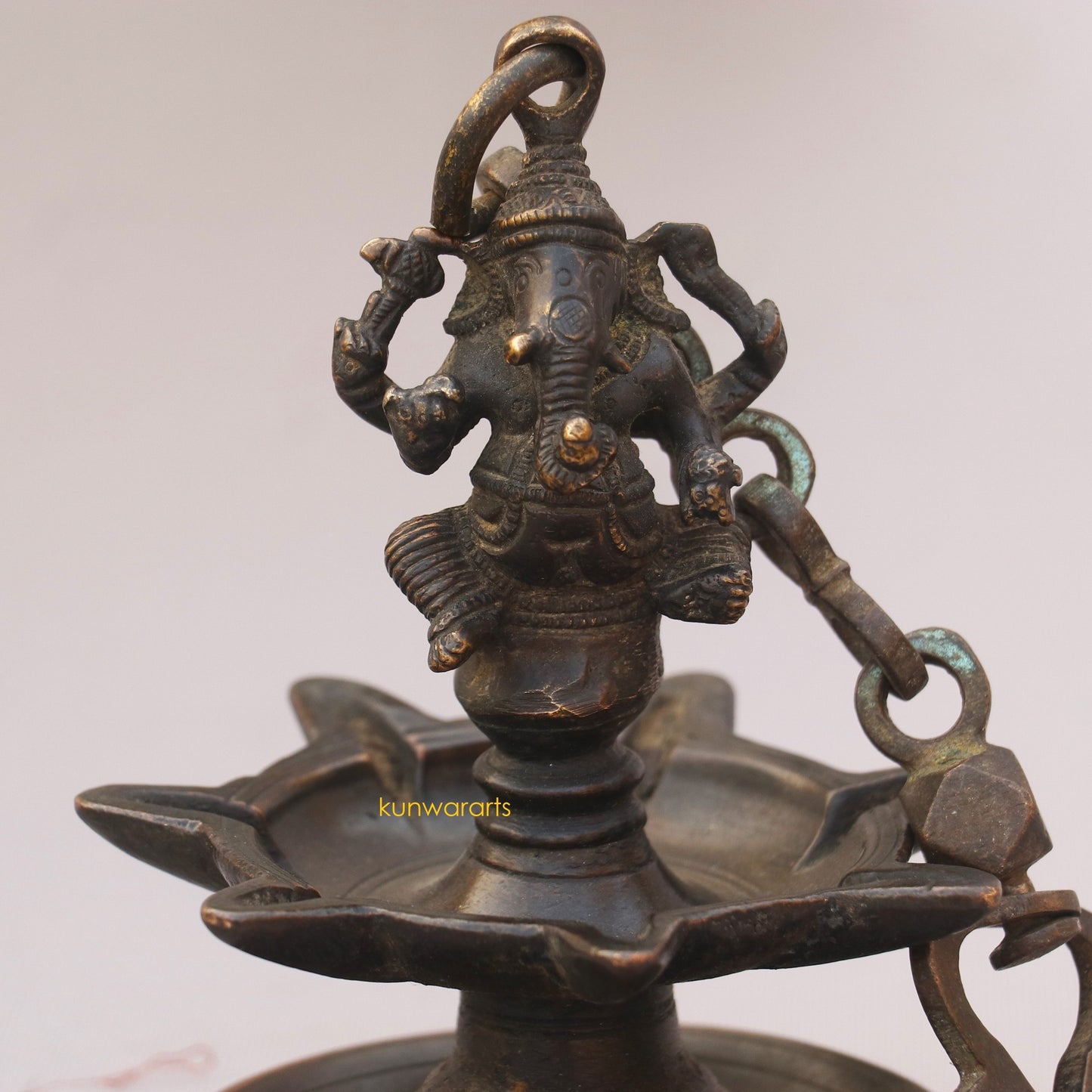 Brass Vintage Traditional Ganesh Oil Lamp