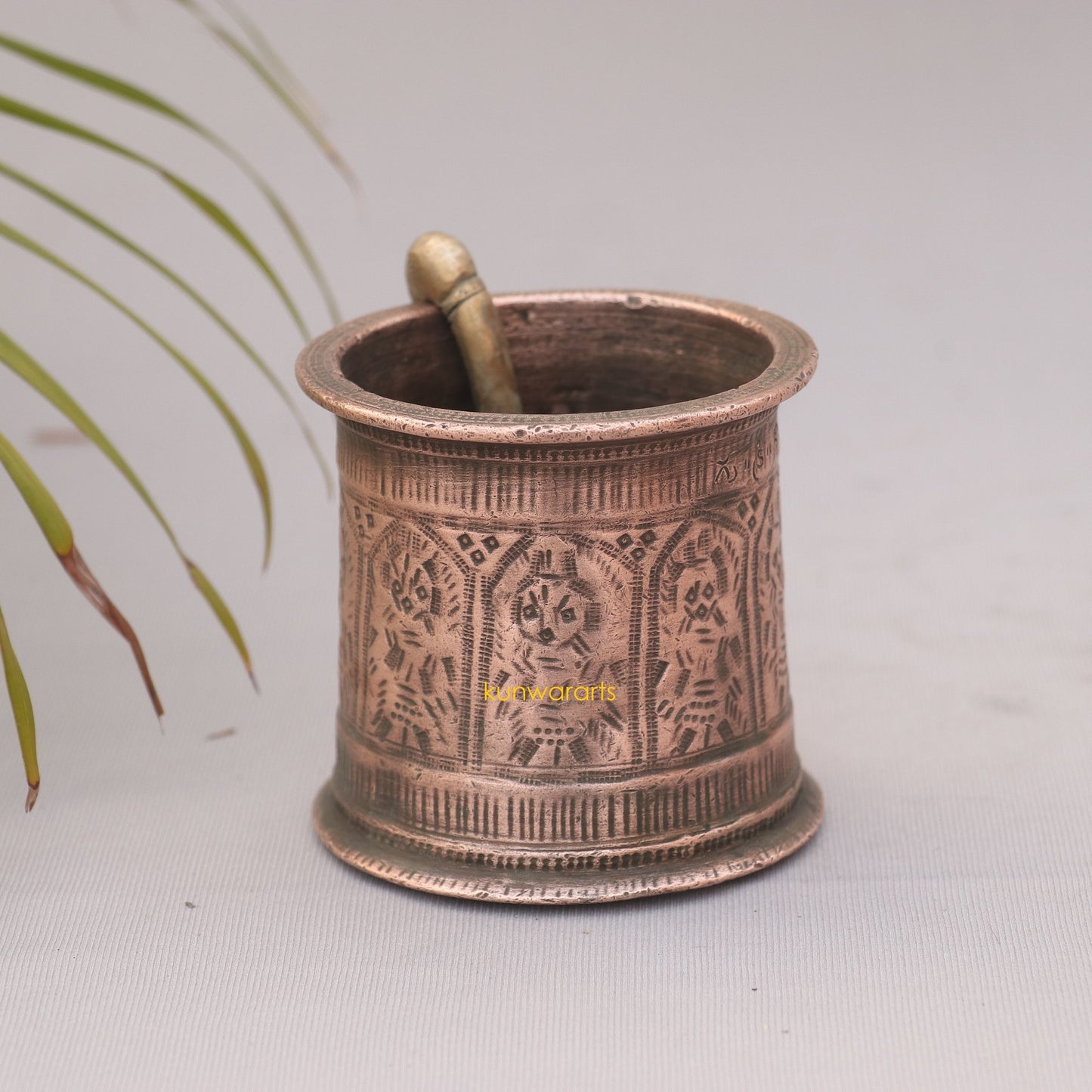 Copper Vintage Panjpathar (Pooja Article) - kunwararts