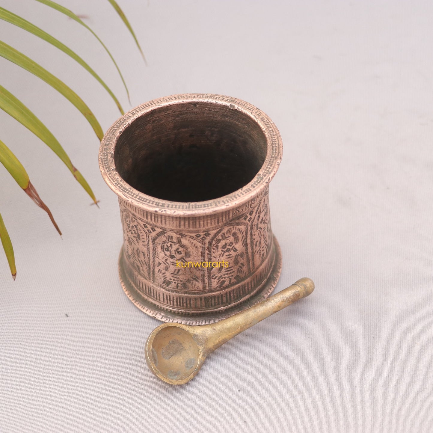 Copper Vintage Panjpathar (Pooja Article) - kunwararts