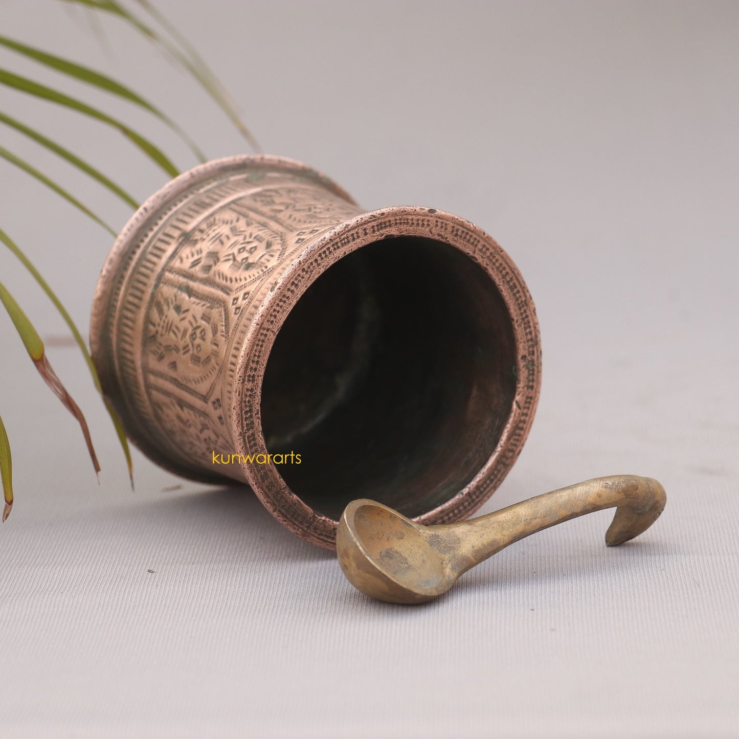 Copper Vintage Panjpathar (Pooja Article) - kunwararts