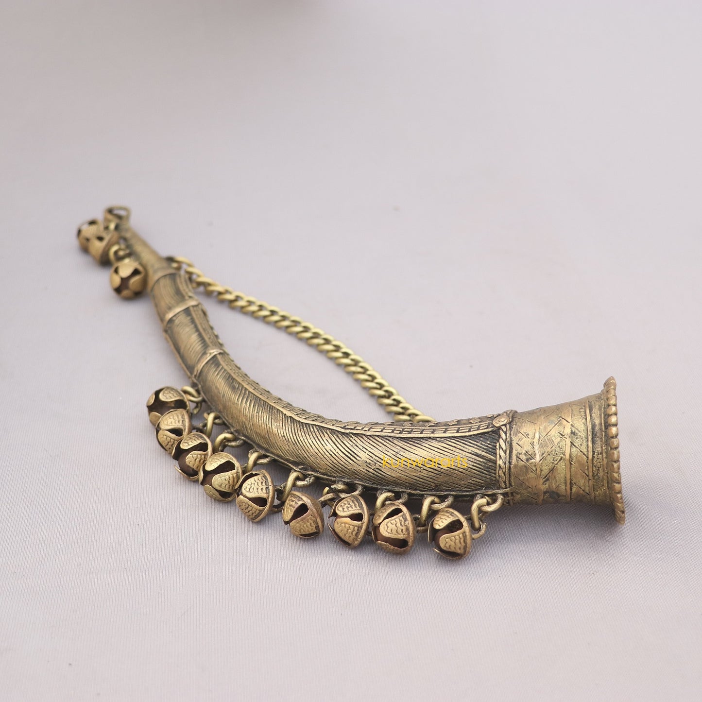 Dokra Art Musical Instrument Todi Trumpet Hanging Showpiece