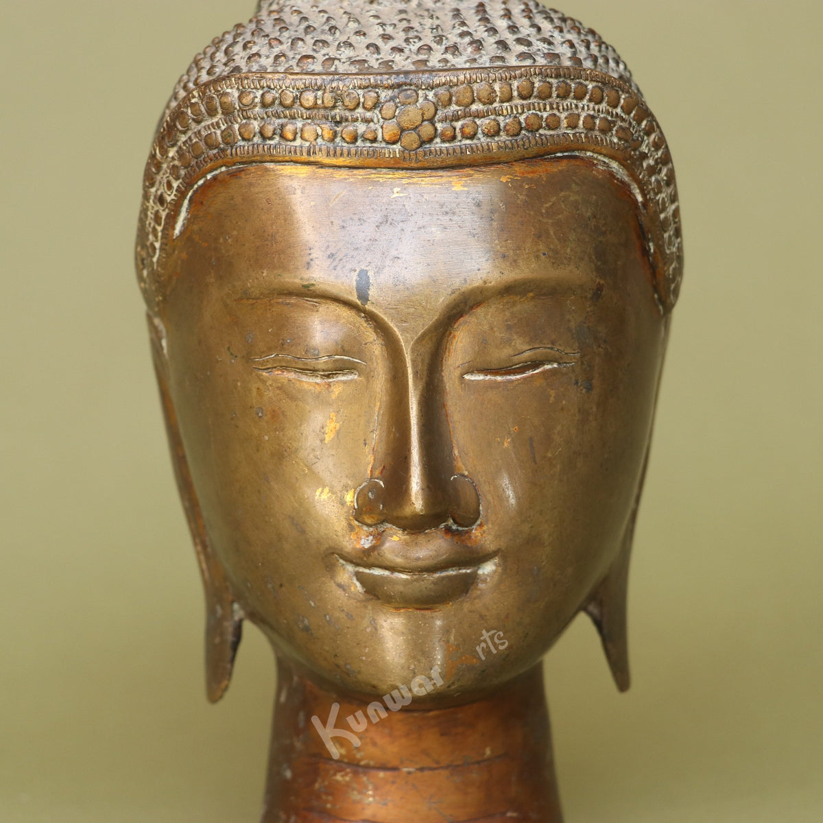 Brass Buddha Head Statue