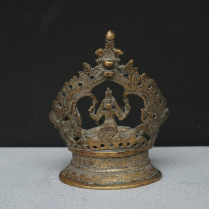 Lakshmi Diya Oil Lamp Brass Décor Figurine