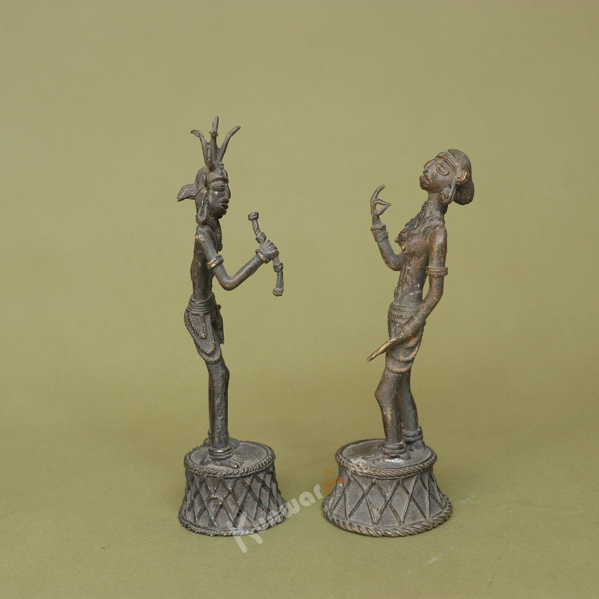 Tribal Dokra Male Female Figurine