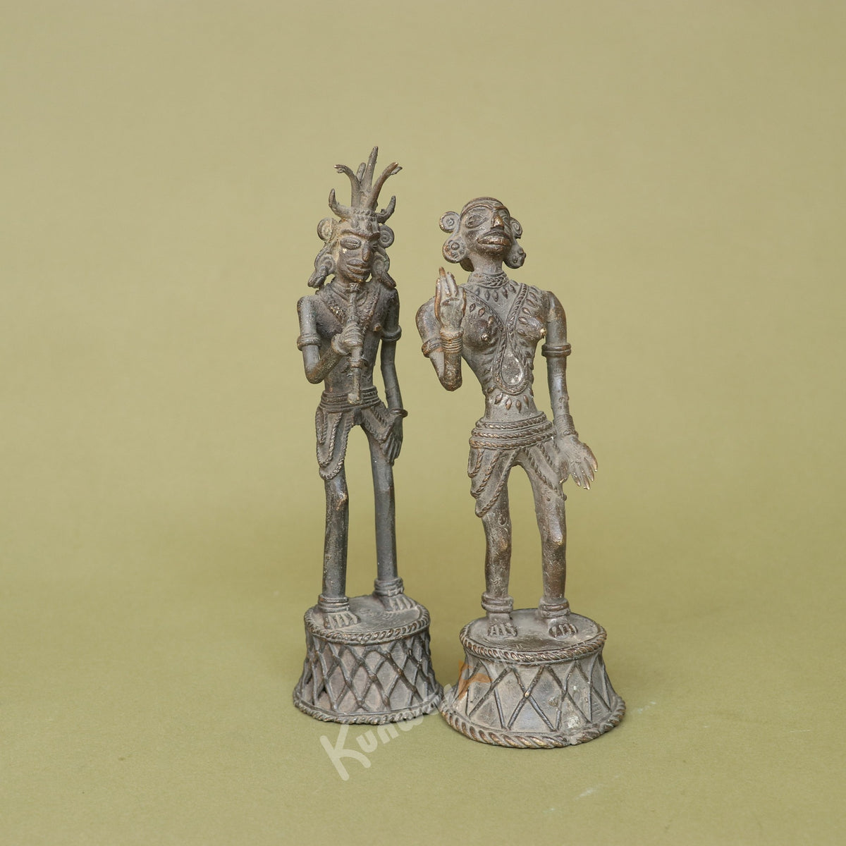 Tribal Dokra Male Female Figurine