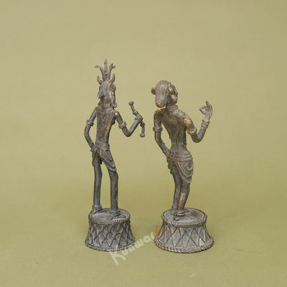 Tribal Dokra Male Female Figurine