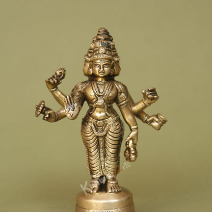 Brass Multi-Armed Hindu Deity Idol