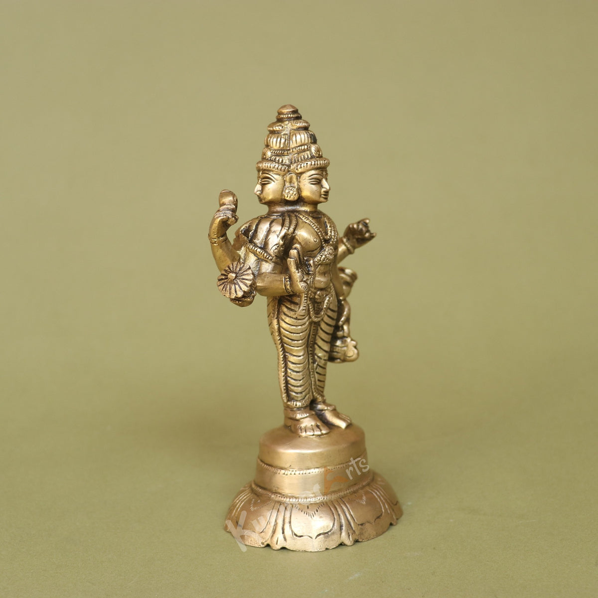 Brass Multi-Armed Hindu Deity Idol