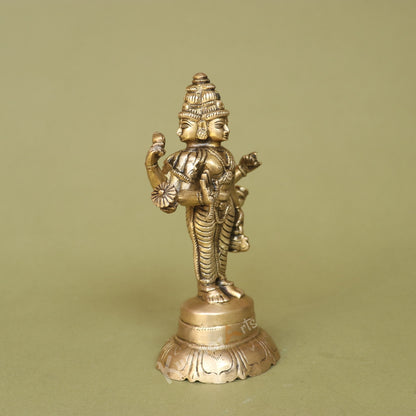 Brass Multi-Armed Hindu Deity Idol