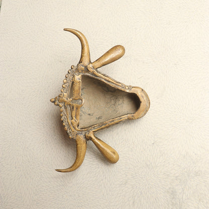 Décor Brass Bull Mask Wall Hanging