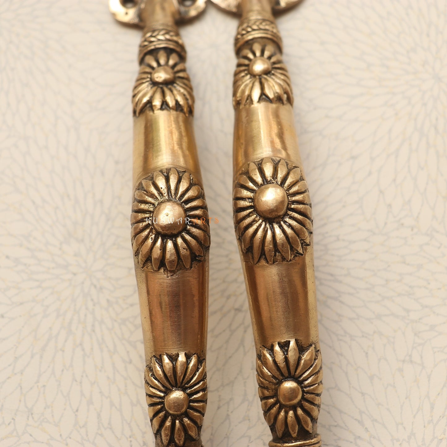 Brass Floral Door Handles