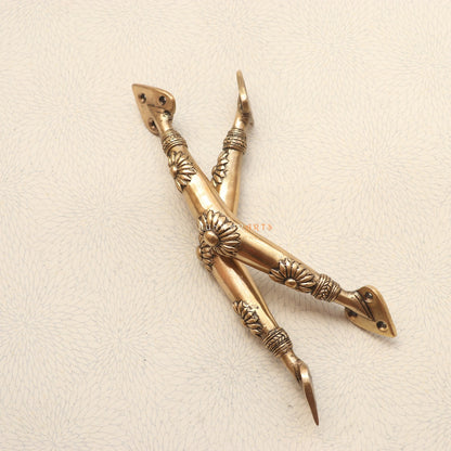 Brass Floral Door Handles
