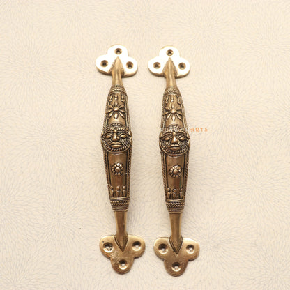 Graceful Entrances Brass Tribal Door Handles