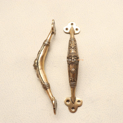 Graceful Entrances Brass Tribal Door Handles