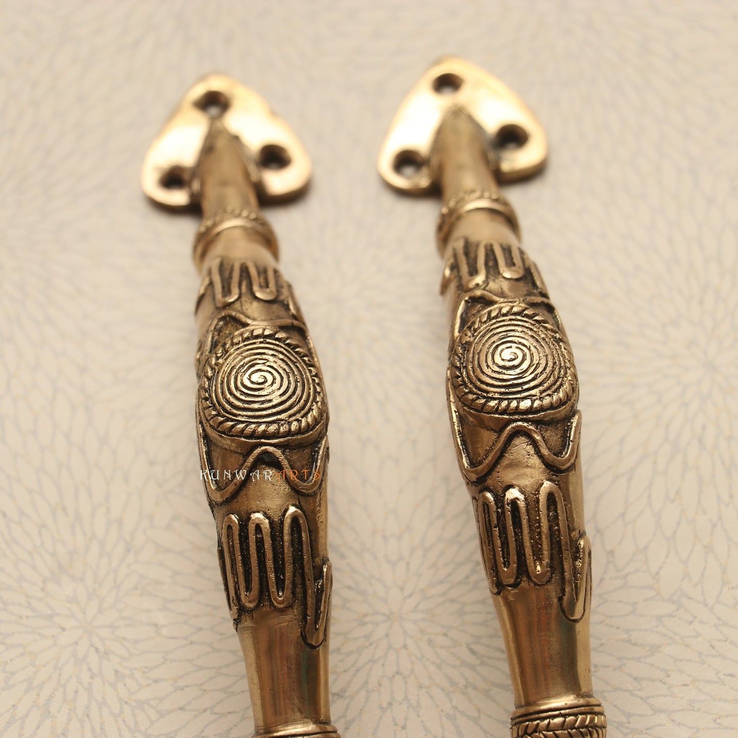 Tribal Brass Door Handles