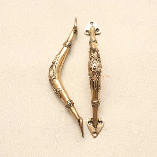 Tribal Brass Door Handles