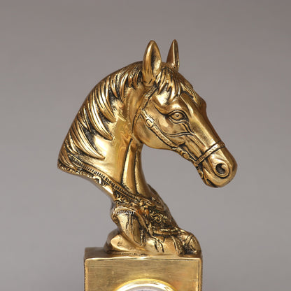 Galloping Through Brass Decorative Horse Clock Watch