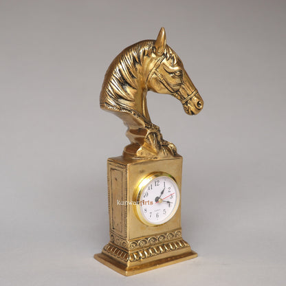 Galloping Through Brass Decorative Horse Clock Watch