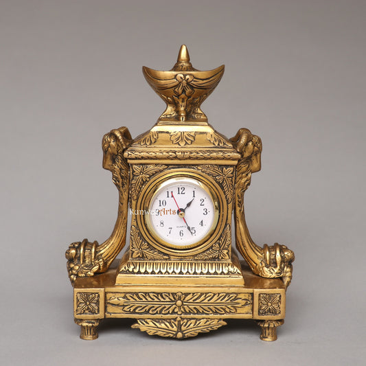 Brass Vintage Table Clock Watch Timeless Décor