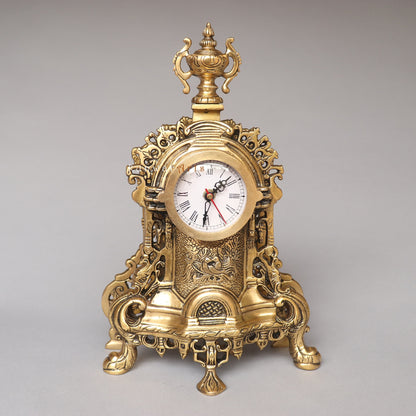 Brass Victorian Table Clock Watch Timeless Décor