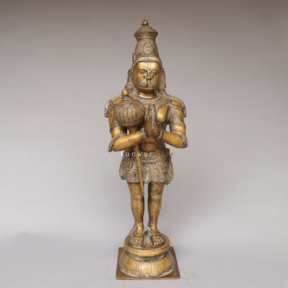 brass Hanuman idol 21.5"