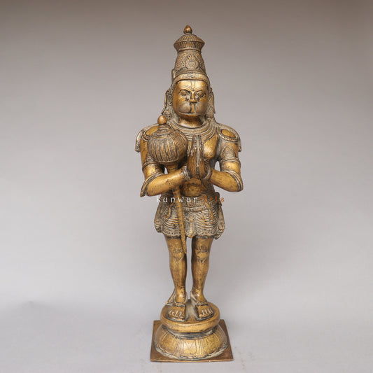 brass Hanuman idol 21.5"