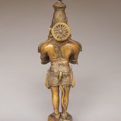 brass Hanuman idol 21.5"