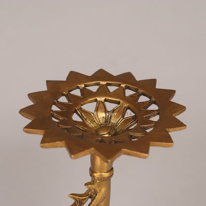 Bhunes Brass Yali Candle Holder Figurine