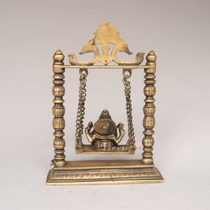 Brass Vintage Swing Ganesh Idol